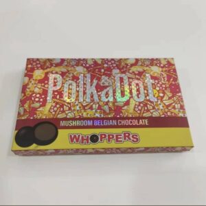 Polkadot Whoppers Mushroom Belgian Chocolate Bar /polkadot chocolate bar near me